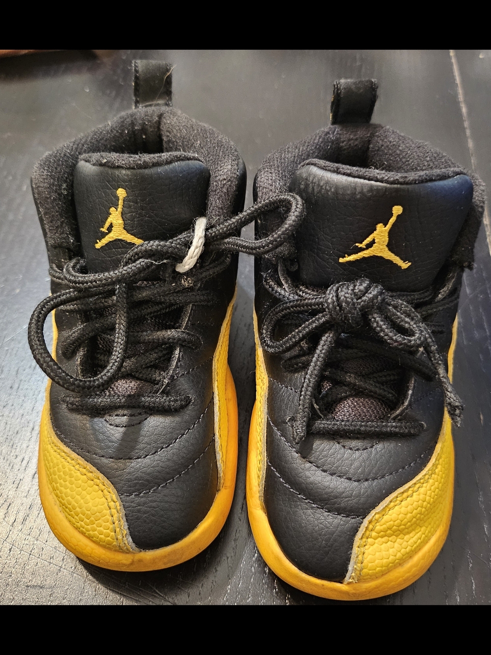 Jordan Kids' Black and Yellow High-Top Sneakers